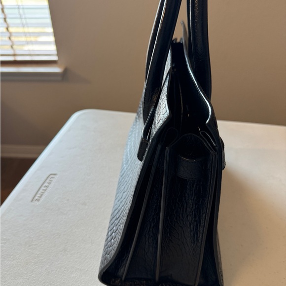 RARE Black YSL Saint Laurent Croc Sac De Jour Small Tote Bag. Fits Everything - Picture 4 of 13